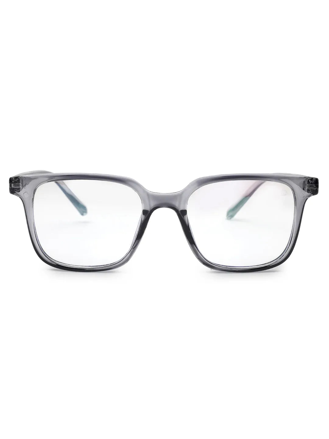 Celestia | Smoke Medium Full Rim Wayfarer Computer Glasses for Men & Women [Blue Block]