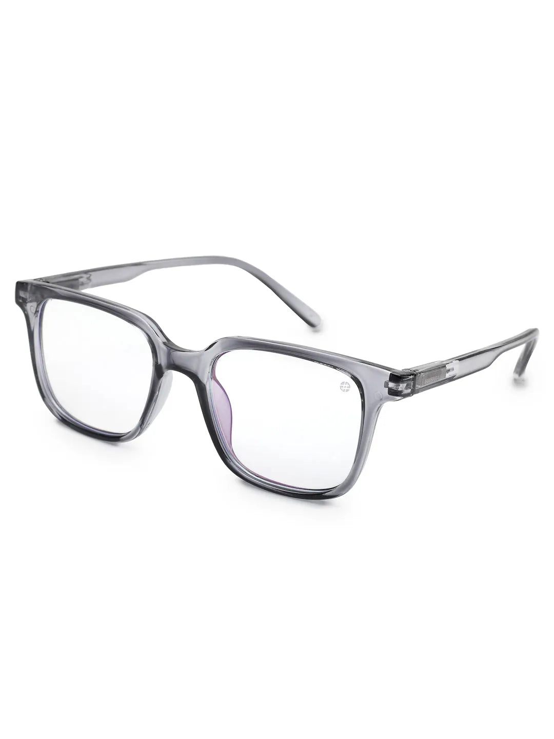 Celestia | Smoke Medium Full Rim Wayfarer Computer Glasses for Men & Women [Blue Block]