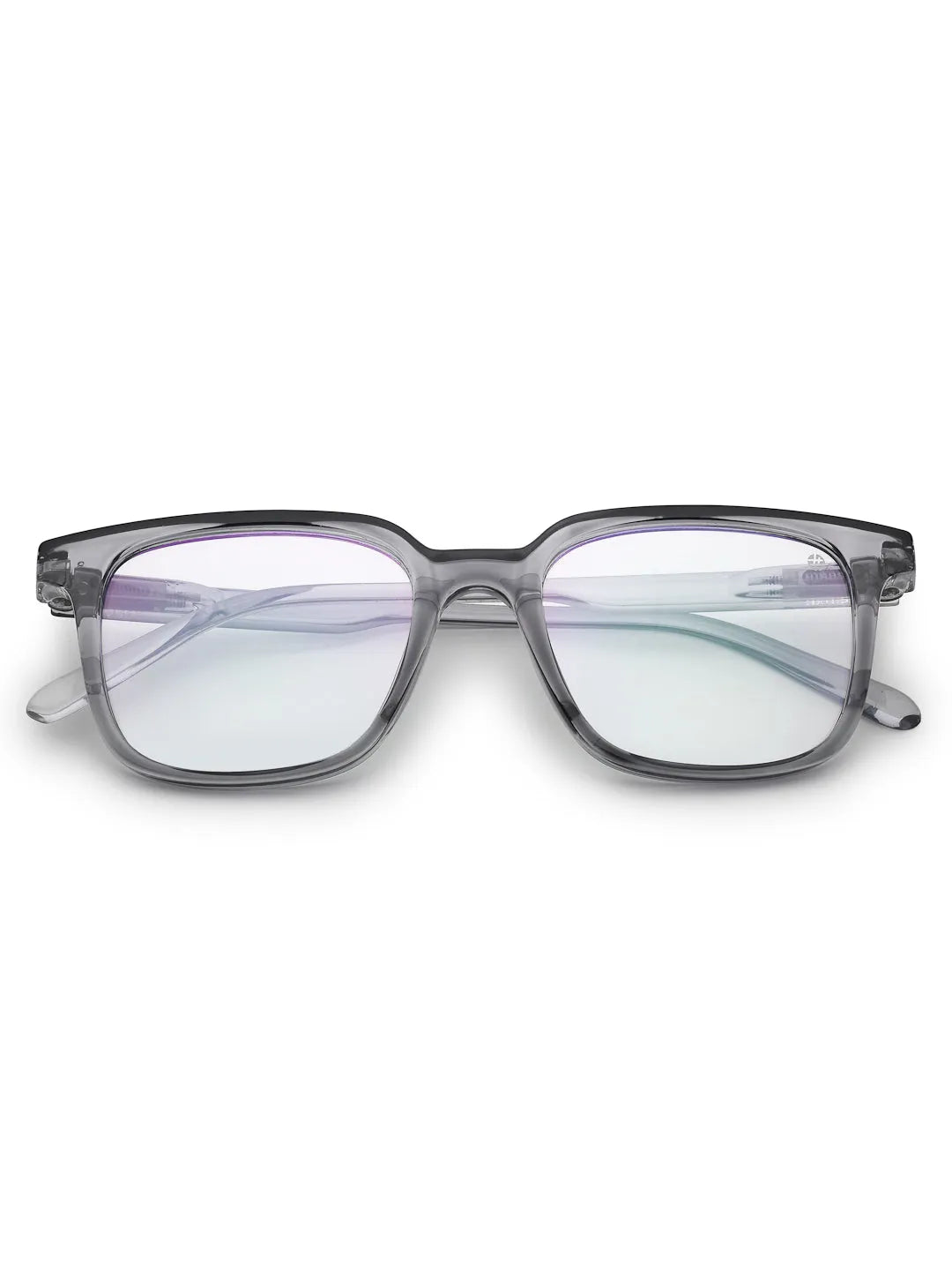 Celestia | Smoke Medium Full Rim Wayfarer Computer Glasses for Men & Women [Blue Block]