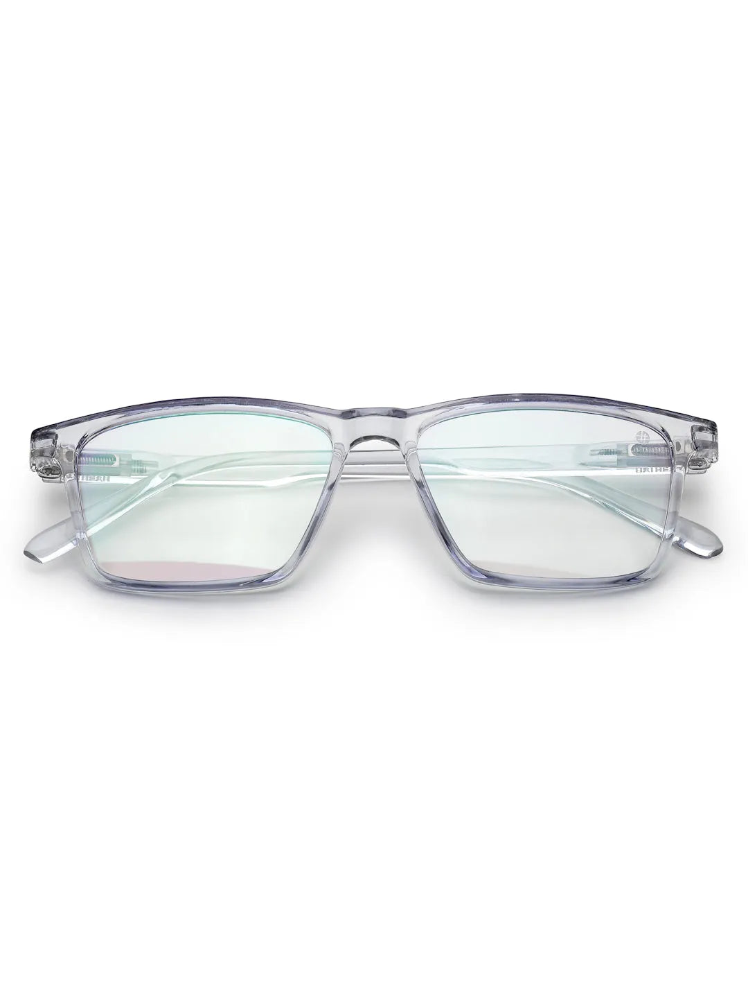 Aurora | Transparent Medium Full Rim Rectangle Computer Glasses for Men & Women [Blue Block]