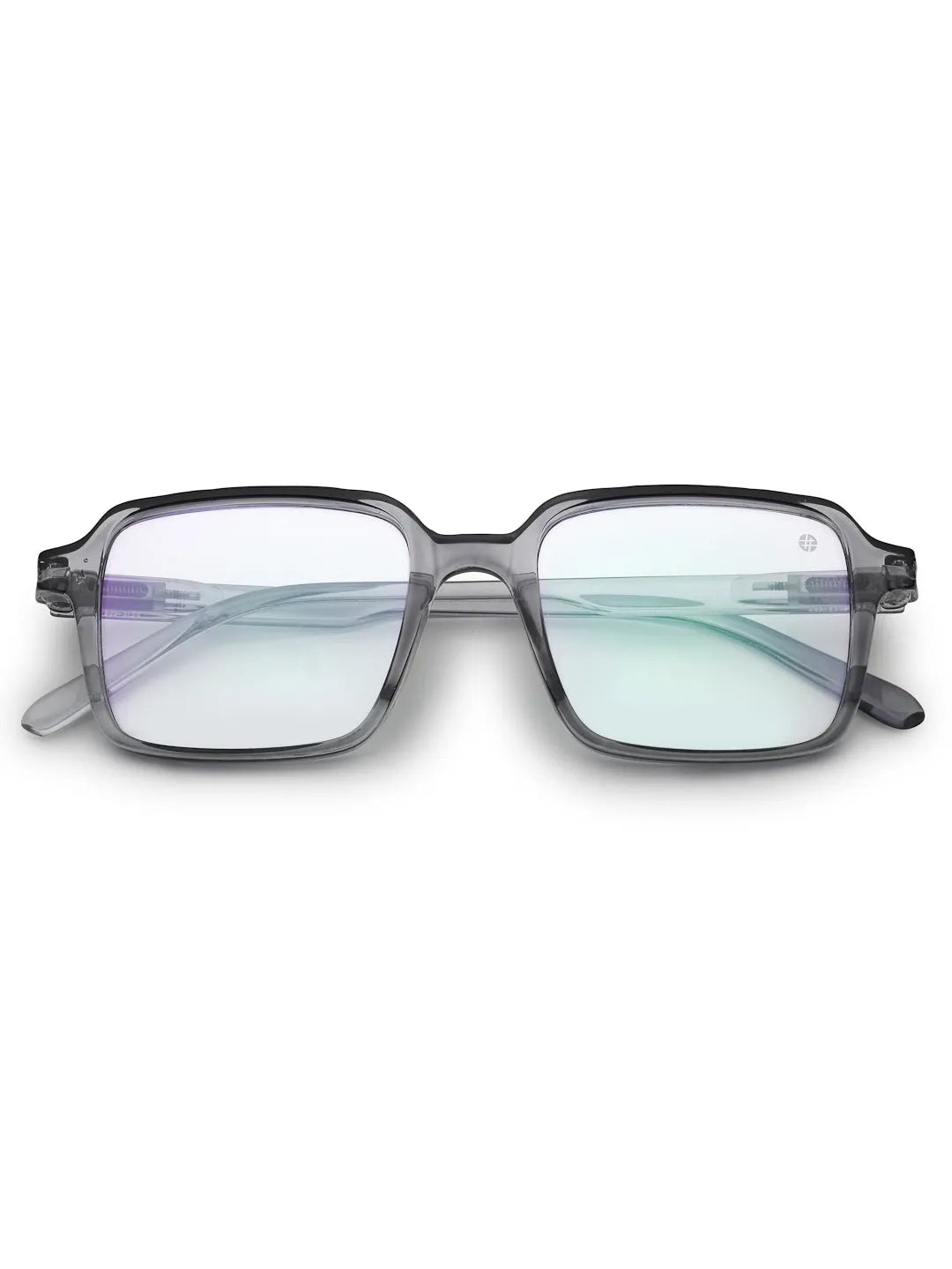 Enigma | Smoke Medium Full Rim Square Computer Glasses for Men & Women [Blue Block]