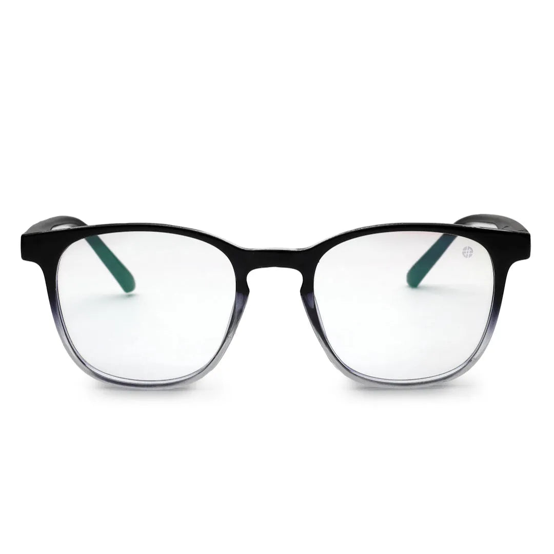 Radiant | Gradient Black Medium Full Rim Oval Computer Glasses for Men & Women [Blue Block]