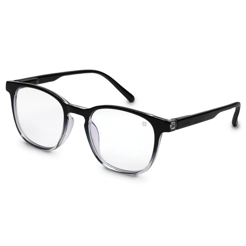 Radiant | Gradient Black Medium Full Rim Oval Computer Glasses for Men & Women [Blue Block]