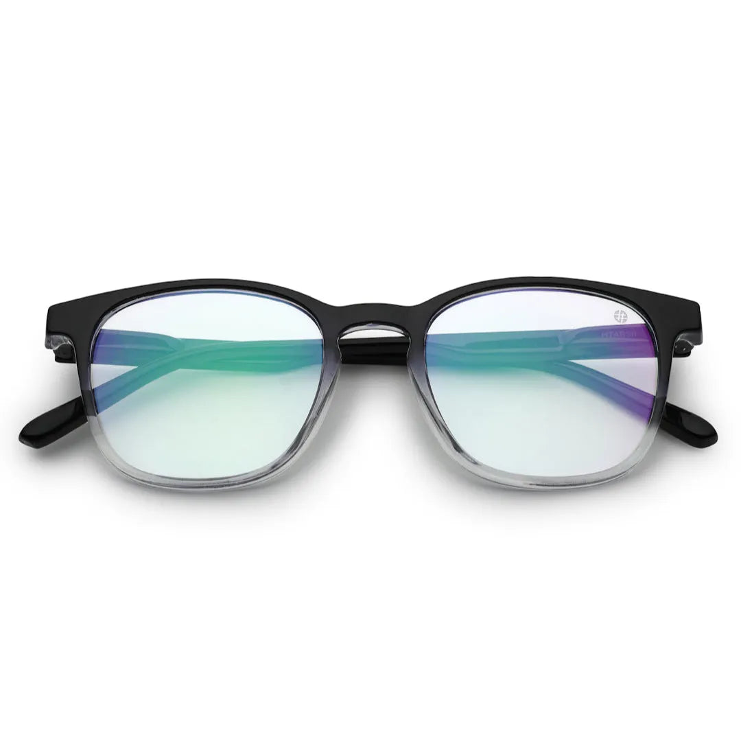 Radiant | Gradient Black Medium Full Rim Oval Computer Glasses for Men & Women [Blue Block]