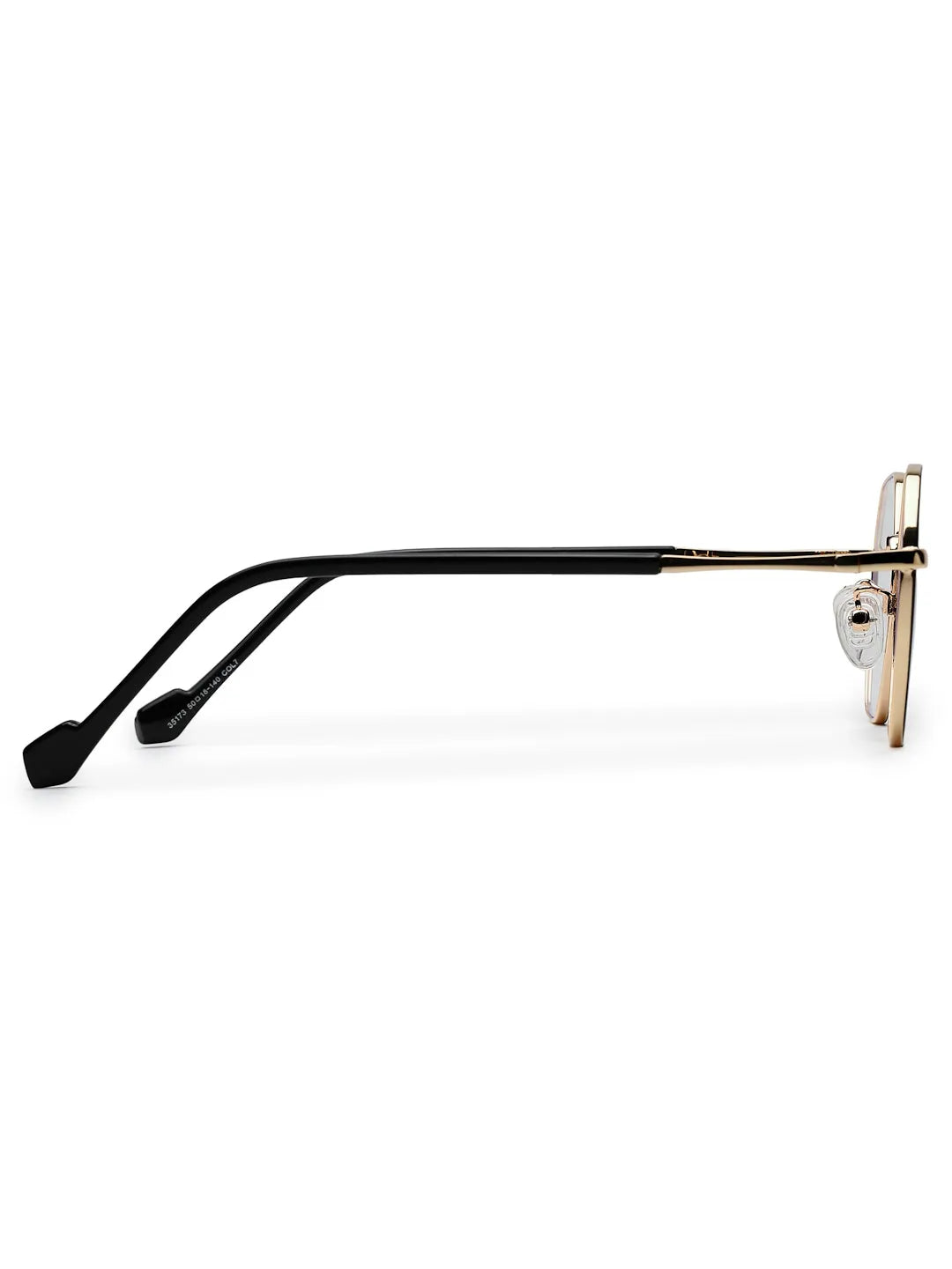 Dravon | Golden & Black Medium Full Rim Hexagonal Computer Glasses for Men & Women [Blue Block]