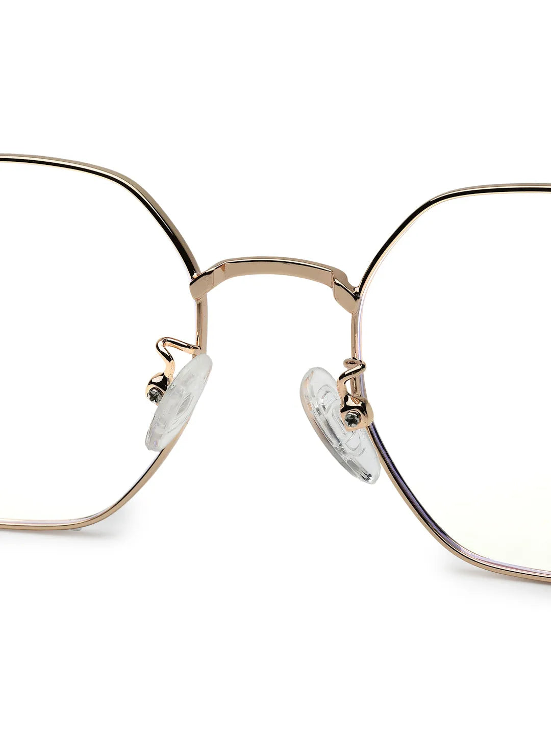 Dravon | Golden & Black Medium Full Rim Hexagonal Computer Glasses for Men & Women [Blue Block]