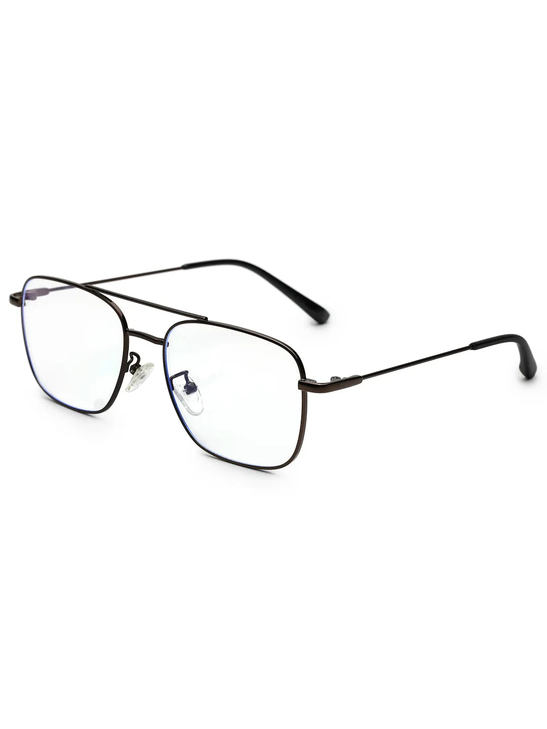 Jovion | Brown Medium Full Rim RECTANGLE Computer Glasses for Men & Women [Blue Block]