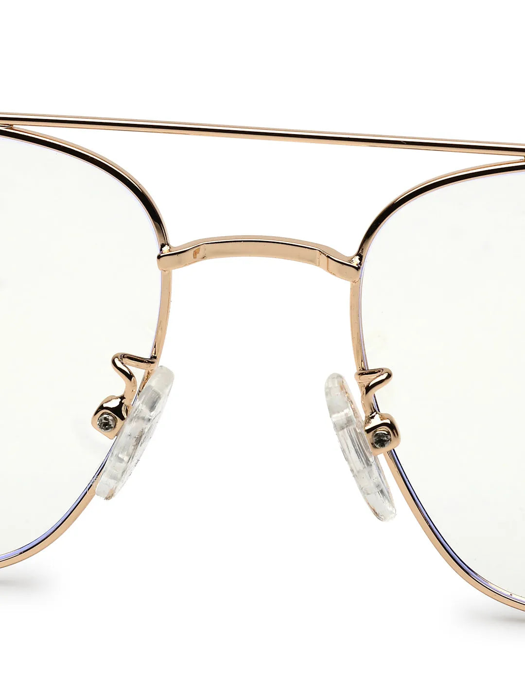 Jovion | Golden Medium Full Rim RECTANGLE Computer Glasses for Men & Women [Blue Block]