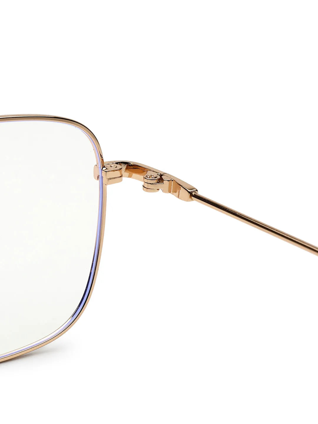 Jovion | Golden Medium Full Rim RECTANGLE Computer Glasses for Men & Women [Blue Block]