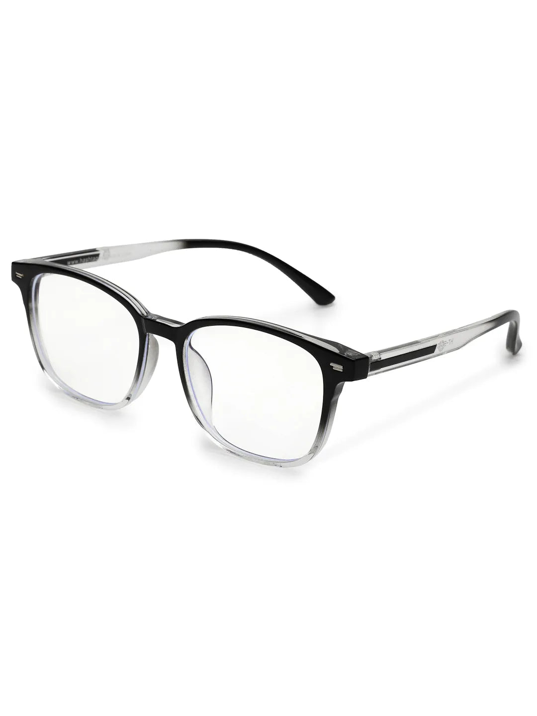 Vortara | Gradient Black Medium Full Rim Wayfarer Computer Glasses for Men & Women [Blue Block]