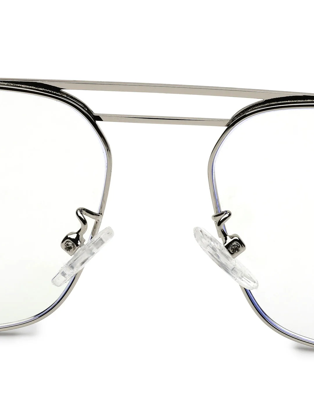 Neuron | Black & Silver Medium Full Rim RECTANGLE Computer Glasses for Men & Women [Blue Block]