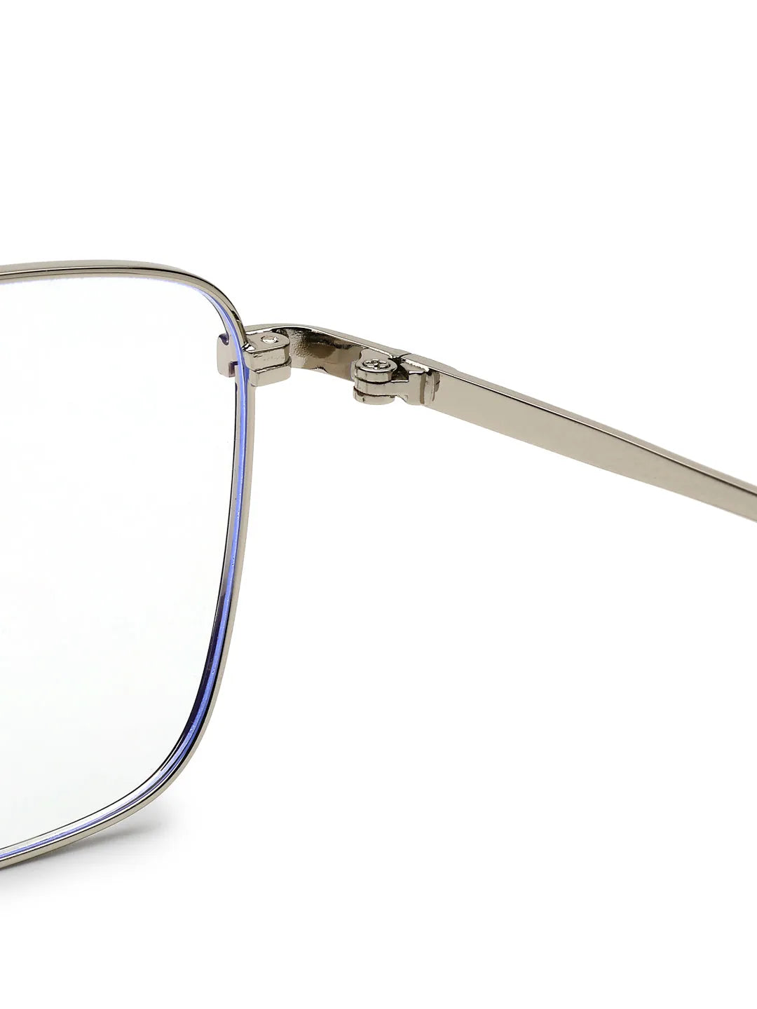 Neuron | Black & Silver Medium Full Rim RECTANGLE Computer Glasses for Men & Women [Blue Block]