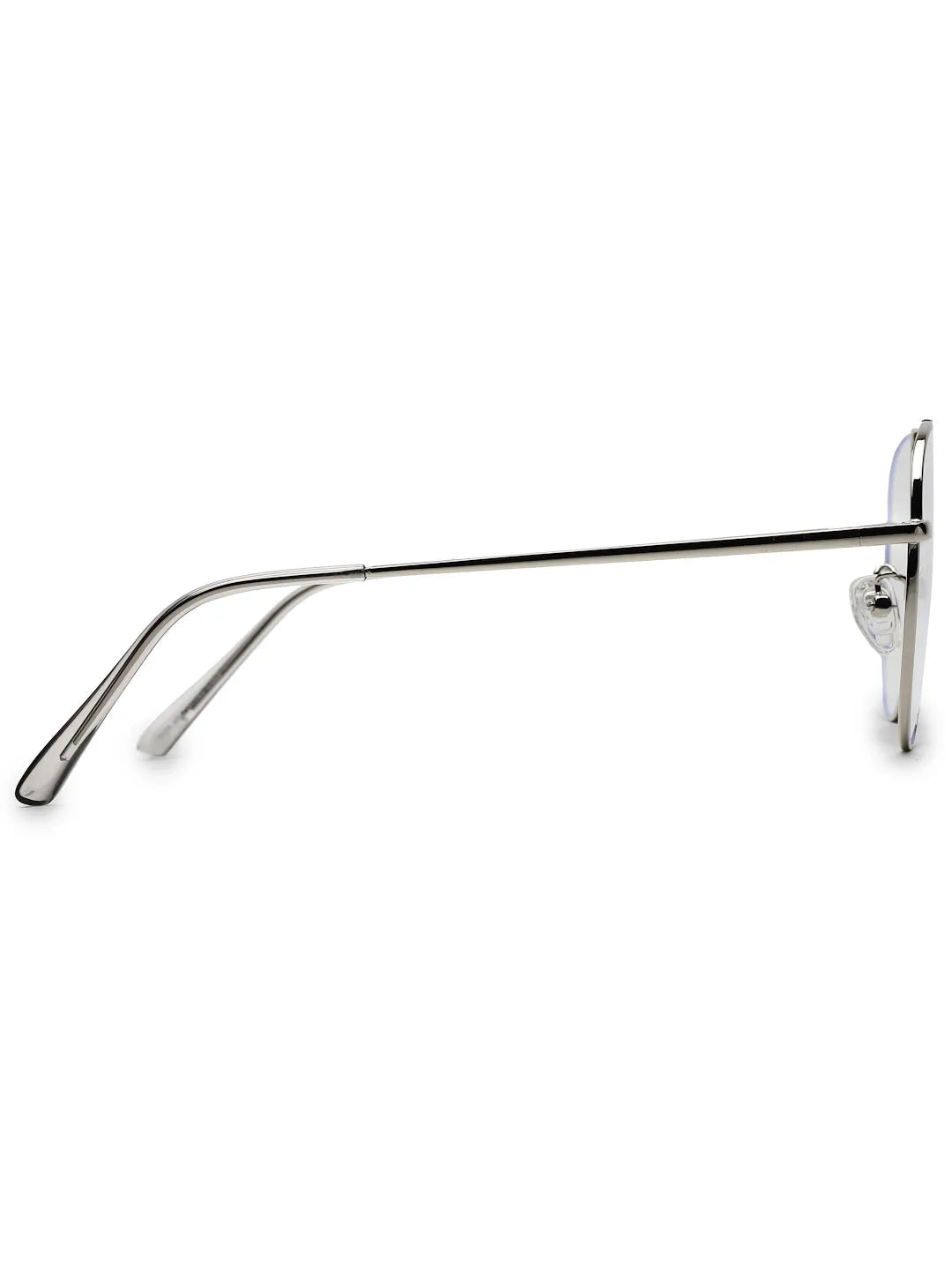 Gravion | Silver Medium Full Rim Aviator Computer Glasses for Men & Women [Blue Block]