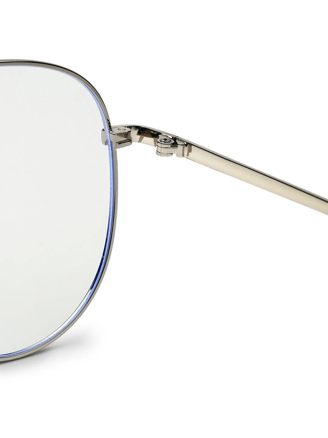 Gravion | Silver Medium Full Rim Aviator Computer Glasses for Men & Women [Blue Block]