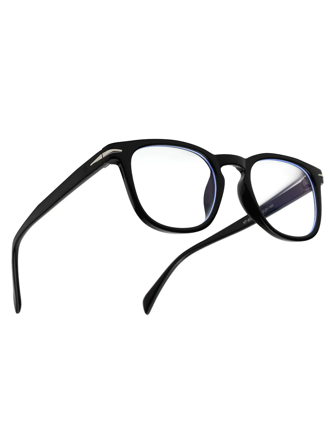 Rivena | Black Small Full Rim Square Computer Glasses for Men & Women [Blue Block]
