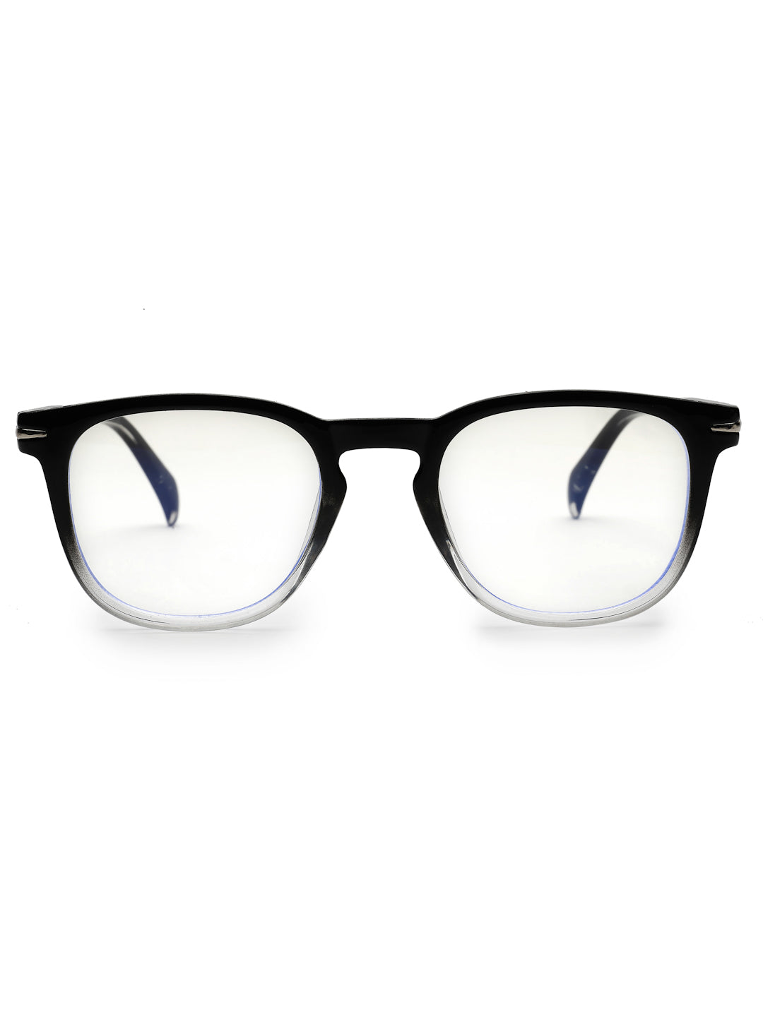 Rivena | Gradient Black Small Full Rim Square Computer Glasses for Men & Women [Blue Block]