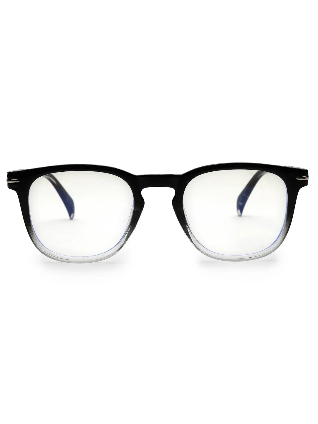 Rivena | Gradient Black Small Full Rim Square Computer Glasses for Men & Women [Blue Block]