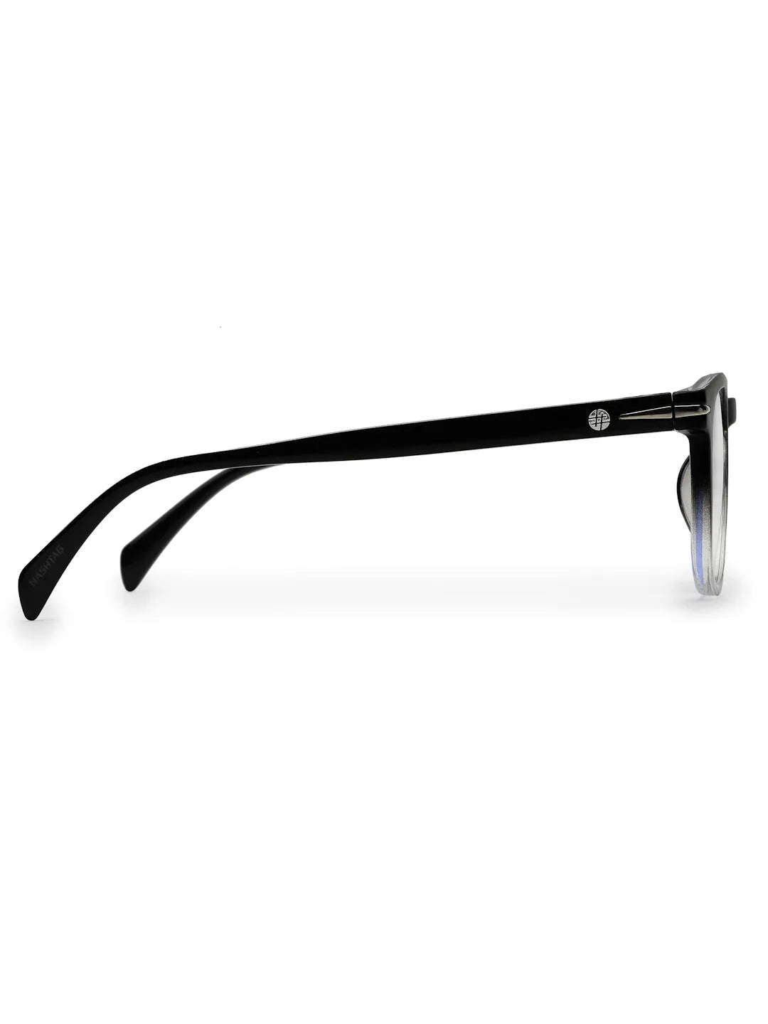 Rivena | Gradient Black Small Full Rim Square Computer Glasses for Men & Women [Blue Block]