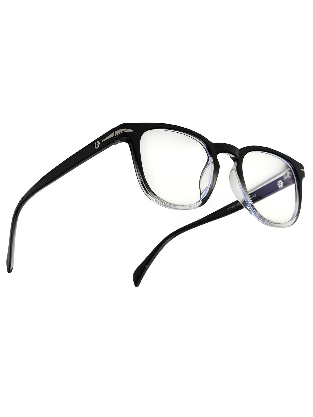 Rivena | Gradient Black Small Full Rim Square Computer Glasses for Men & Women [Blue Block]