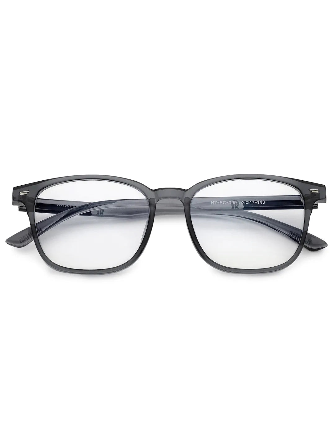 Vortara | Grey Medium Full Rim Wayfarer Computer Glasses for Men & Women [Blue Block]