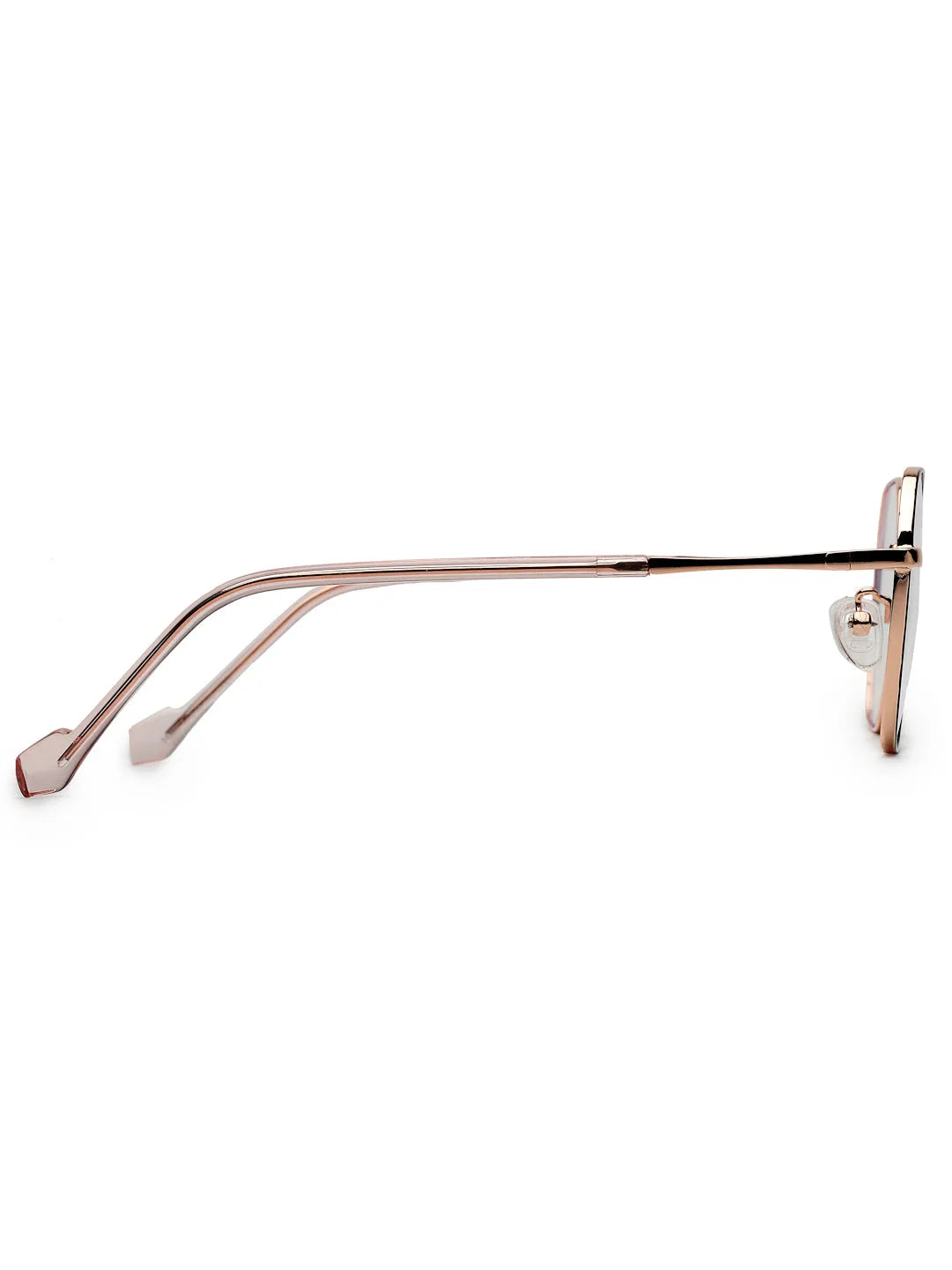 Dravon | Golden Rose & Black Medium Full Rim Hexagonal Computer Glasses for Men & Women [Blue Block]