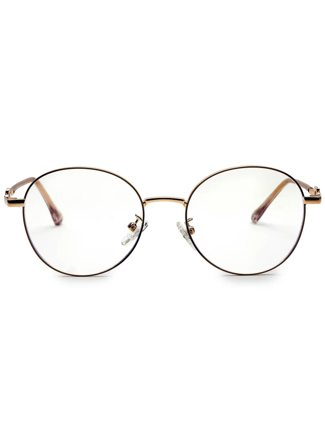 Astrid | Silver & Purple Medium Full Rim Oval Computer Glasses for Men & Women [Blue Block]