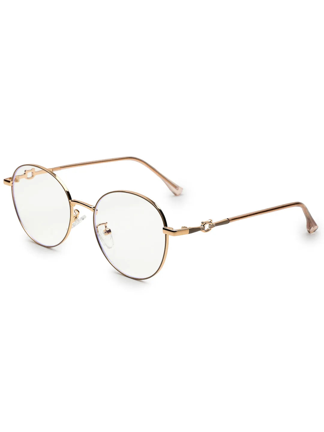 Astrid | Silver & Purple Medium Full Rim Oval Computer Glasses for Men & Women [Blue Block]