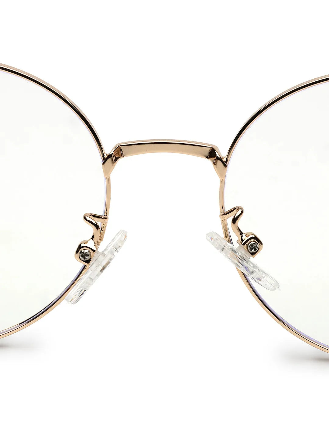 Astrid | Golden Medium Full Rim Oval Computer Glasses for Men & Women [Blue Block]