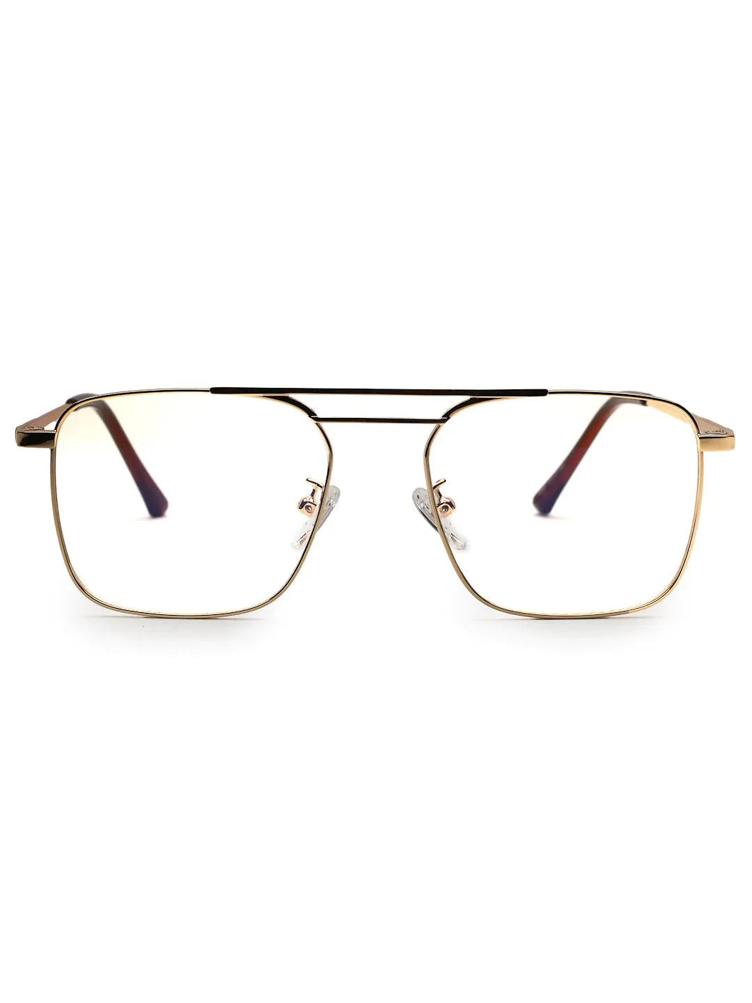 Neuron | Golden Medium Full Rim RECTANGLE Computer Glasses for Men & Women [Blue Block]