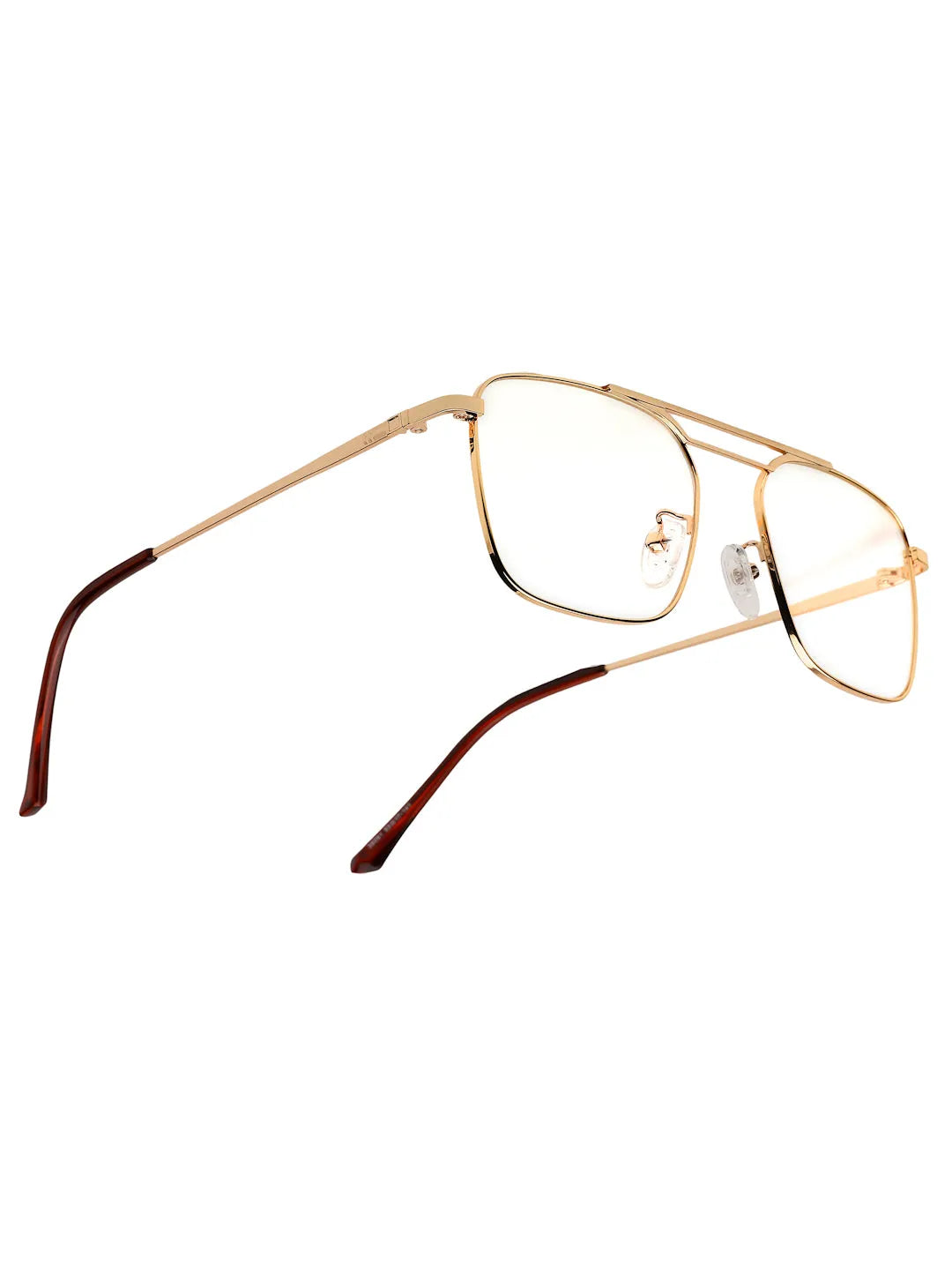 Neuron | Golden Medium Full Rim RECTANGLE Computer Glasses for Men & Women [Blue Block]