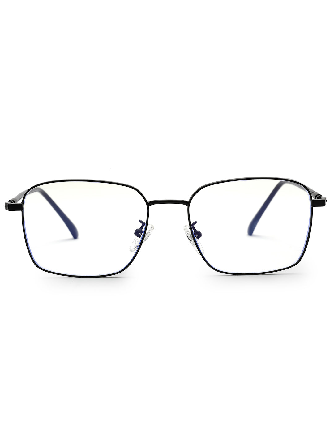 Fyrion | Black Medium Full Rim RECTANGLE Computer Glasses for Men & Women [Blue Block]