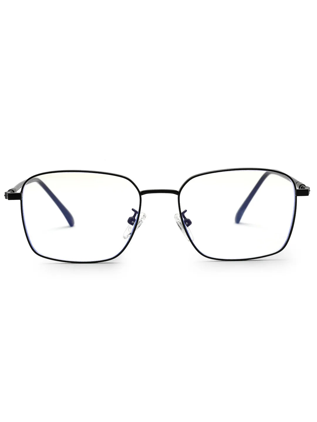 Fyrion | Black Medium Full Rim RECTANGLE Computer Glasses for Men & Women [Blue Block]