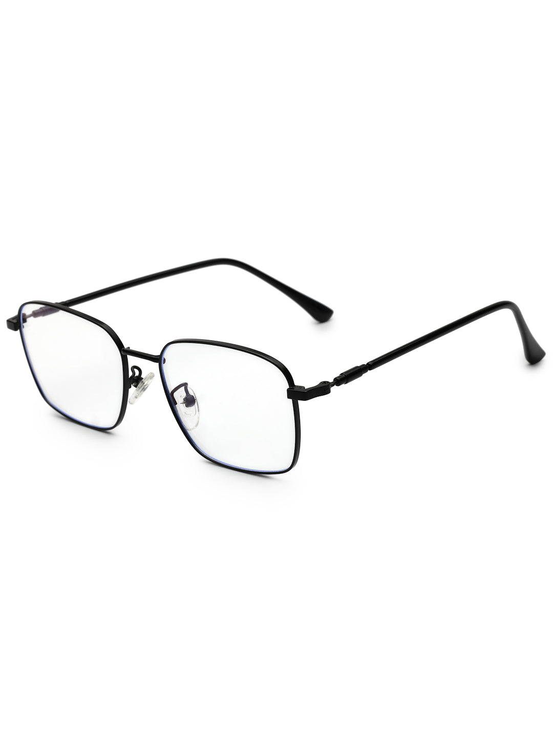 Fyrion | Black Medium Full Rim RECTANGLE Computer Glasses for Men & Women [Blue Block]