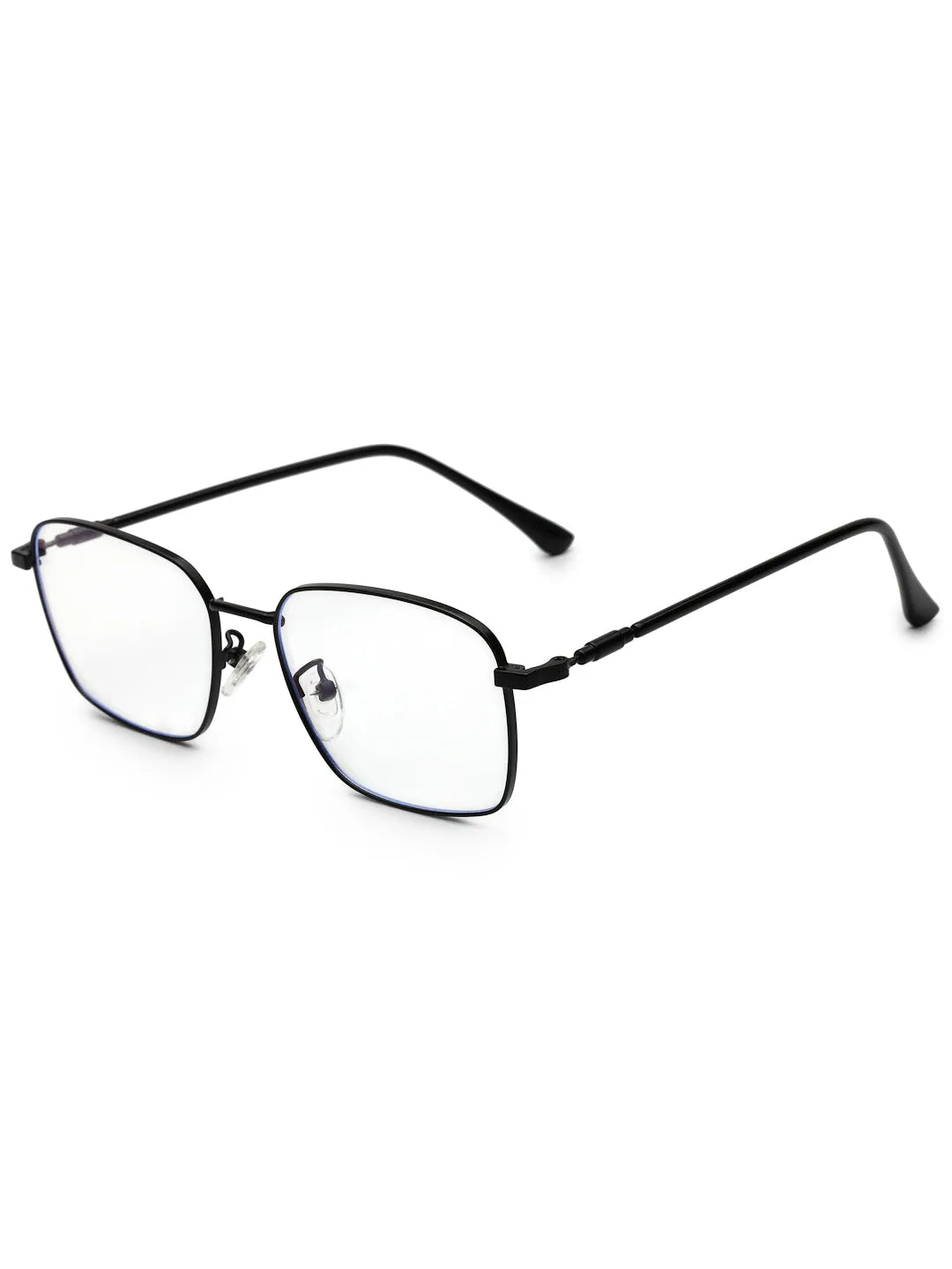 Fyrion | Black Medium Full Rim RECTANGLE Computer Glasses for Men & Women [Blue Block]