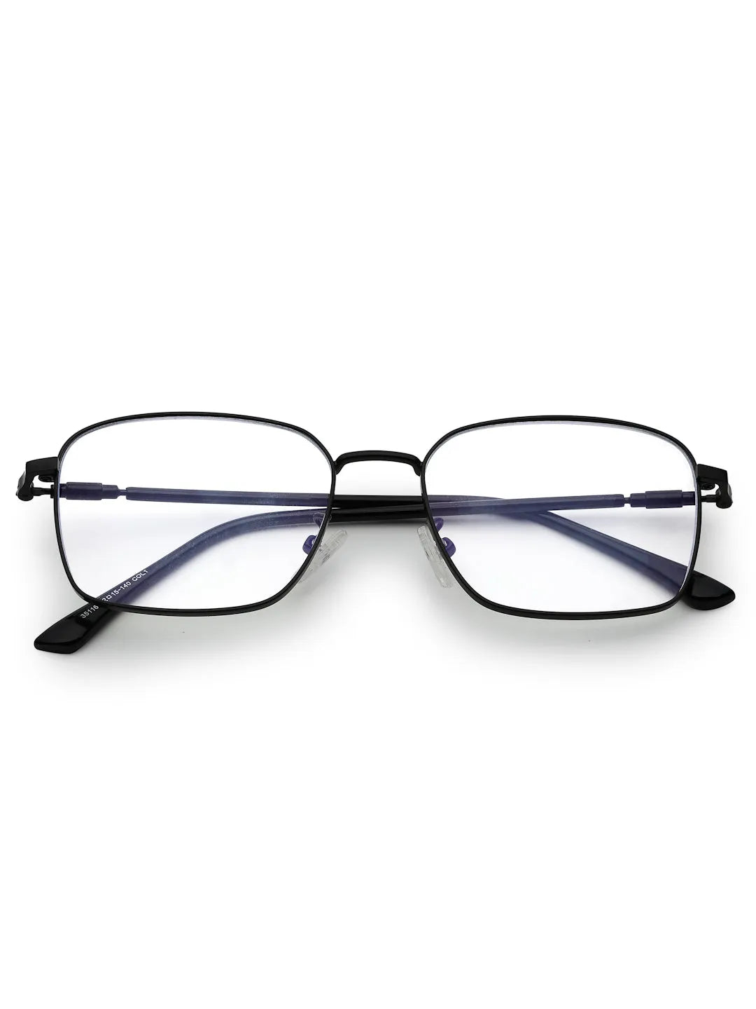 Fyrion | Black Medium Full Rim RECTANGLE Computer Glasses for Men & Women [Blue Block]