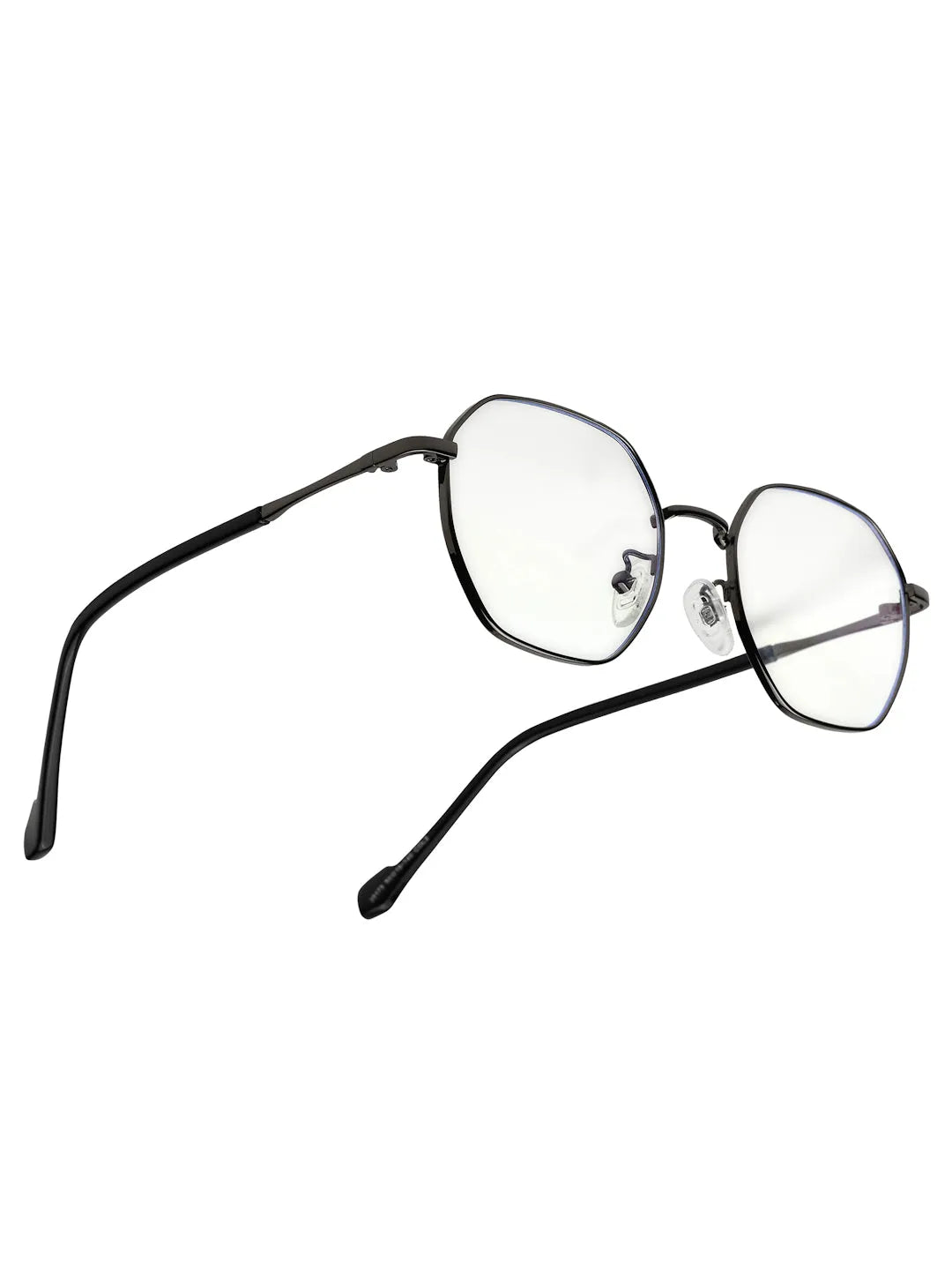 Dravon | Grey Medium Full Rim Hexagonal Computer Glasses for Men & Women [Blue Block]