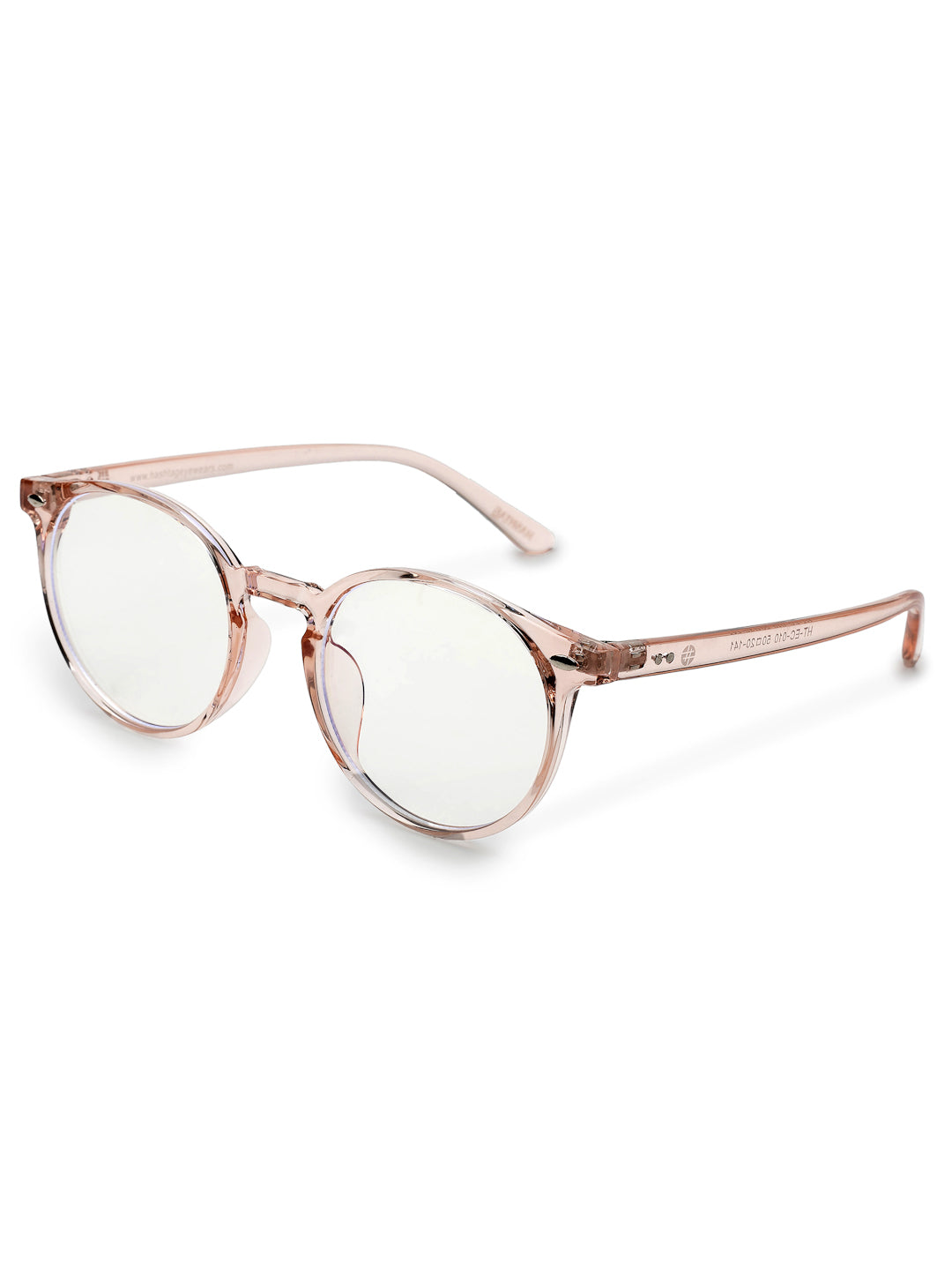 Auralis | Pink Small Full Rim Round Computer Glasses for Men & Women [Blue Block]