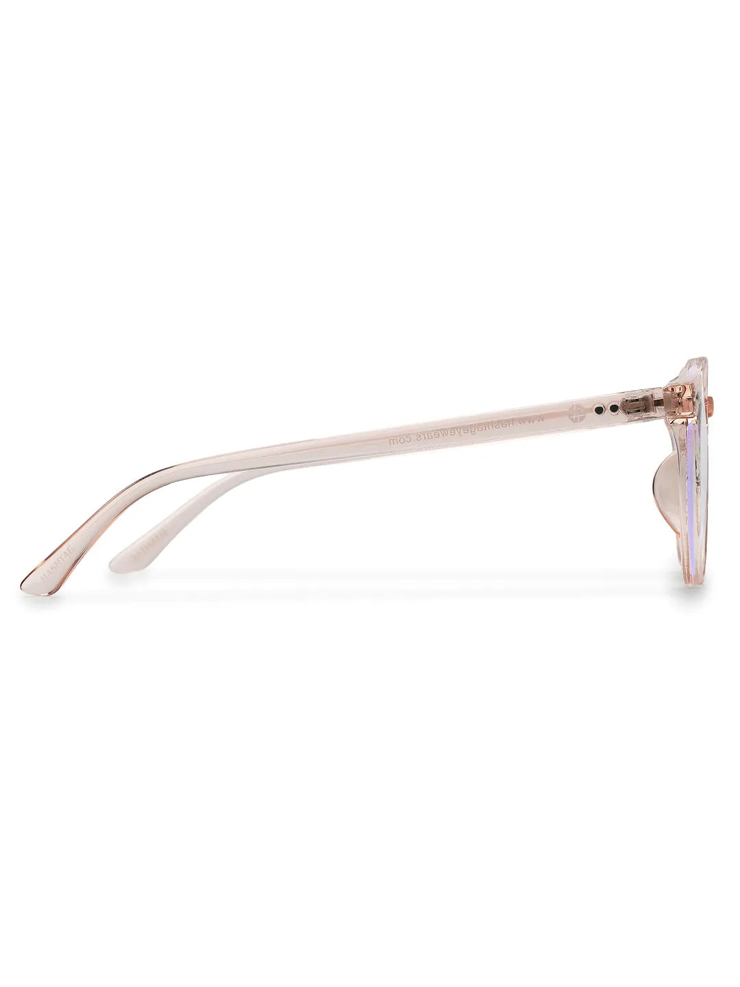 Auralis | Pink Small Full Rim Round Computer Glasses for Men & Women [Blue Block]