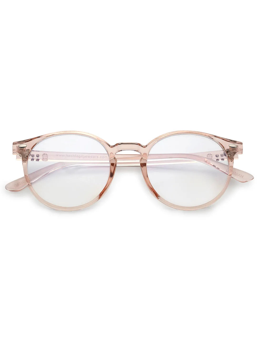 Auralis | Pink Small Full Rim Round Computer Glasses for Men & Women [Blue Block]