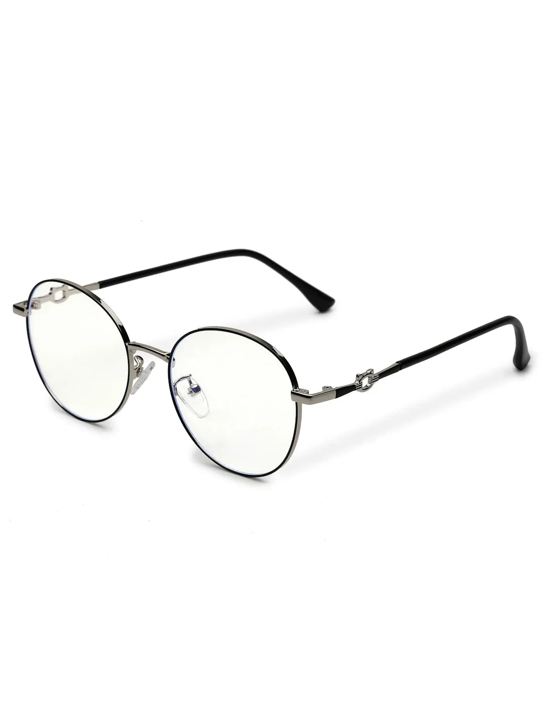 Astrid | Golden Medium Full Rim Oval Computer Glasses for Men & Women [Blue Block]