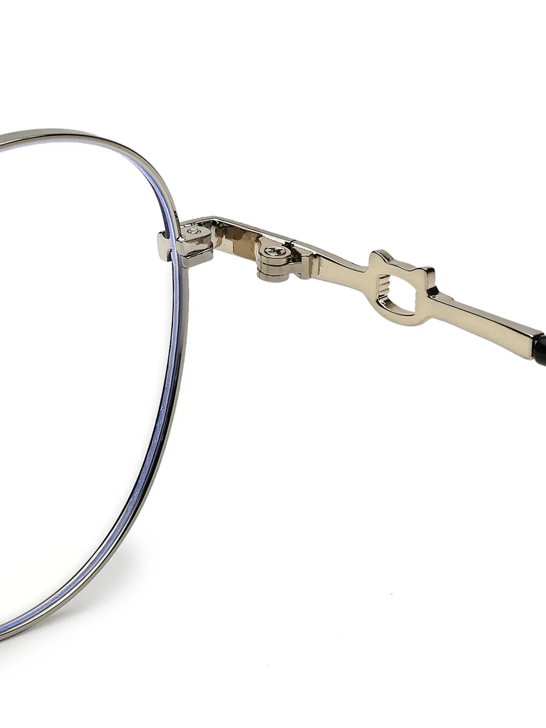 Astrid | Golden Medium Full Rim Oval Computer Glasses for Men & Women [Blue Block]