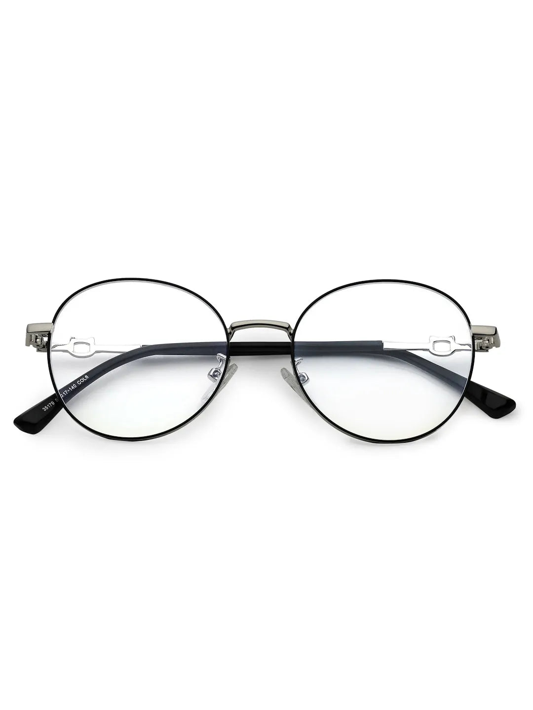 Astrid | Golden Medium Full Rim Oval Computer Glasses for Men & Women [Blue Block]