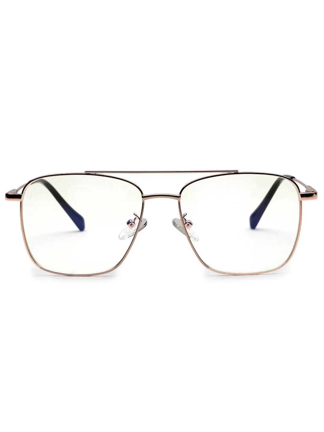 Nova | Golden Medium Full Rim Square Computer Glasses for Men & Women [Blue Block]