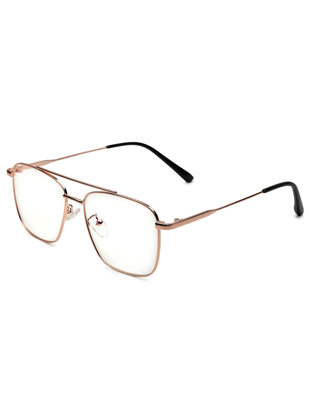 Nova | Golden Medium Full Rim Square Computer Glasses for Men & Women [Blue Block]