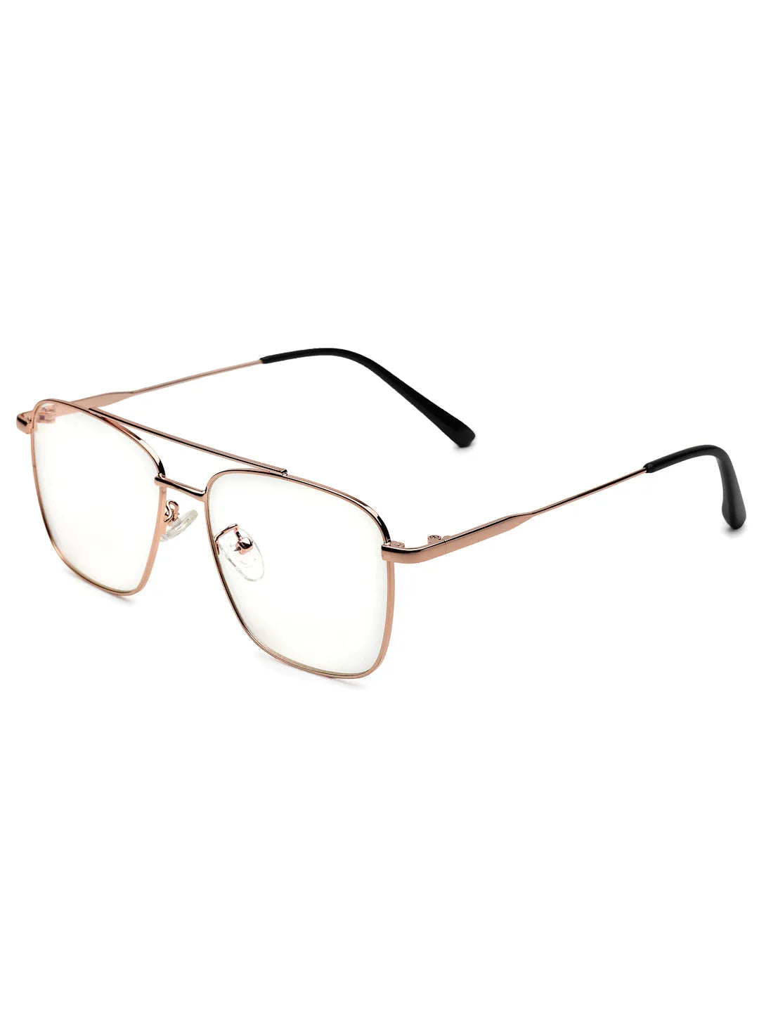 Nova | Golden Medium Full Rim Square Computer Glasses for Men & Women [Blue Block]