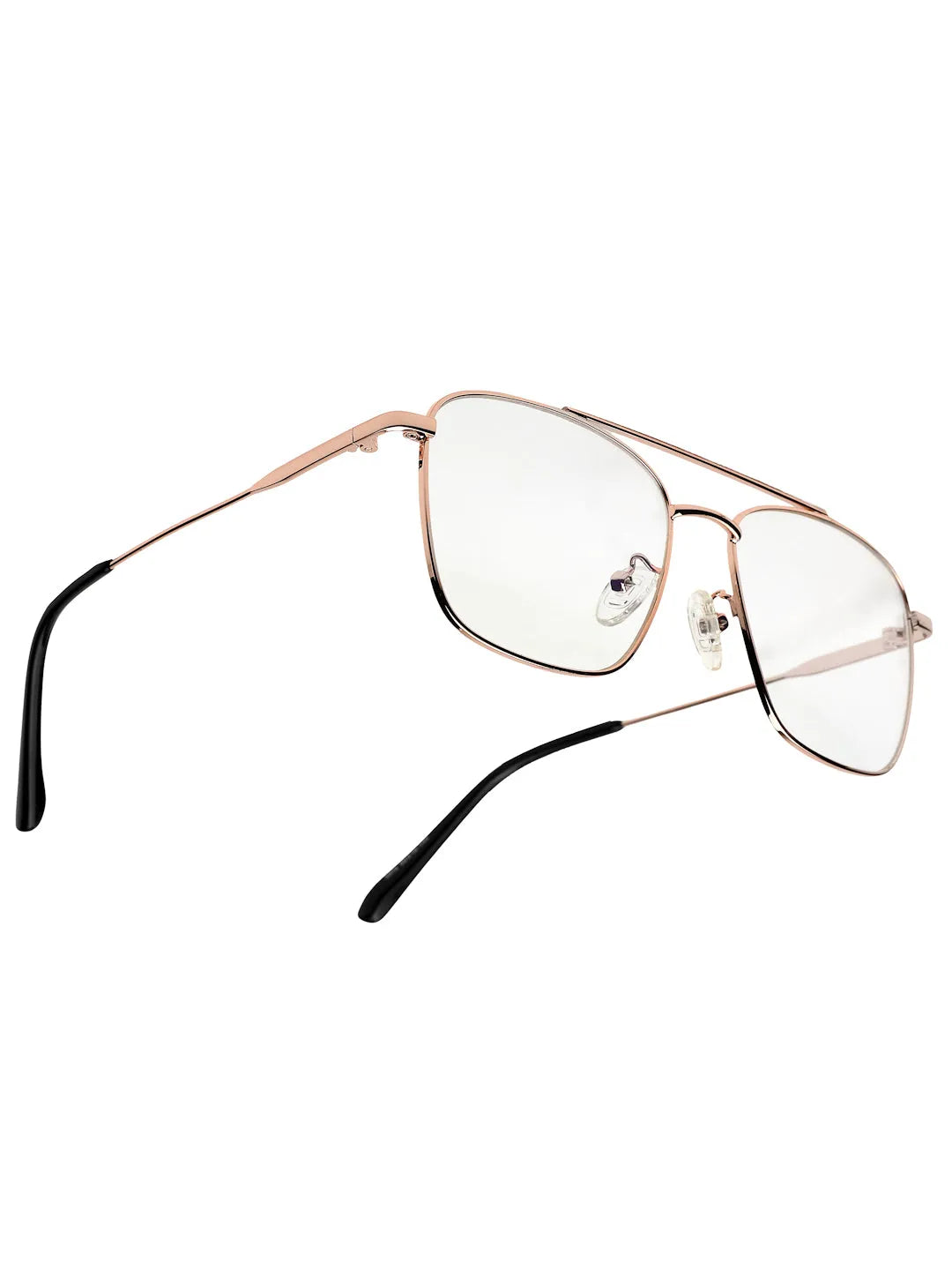 Nova | Golden Medium Full Rim Square Computer Glasses for Men & Women [Blue Block]