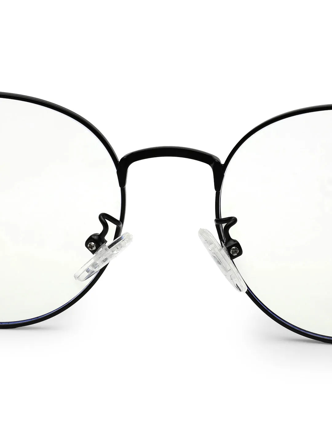 Galveris | Black Small Full Rim Round Computer Glasses for Men & Women [Blue Block]