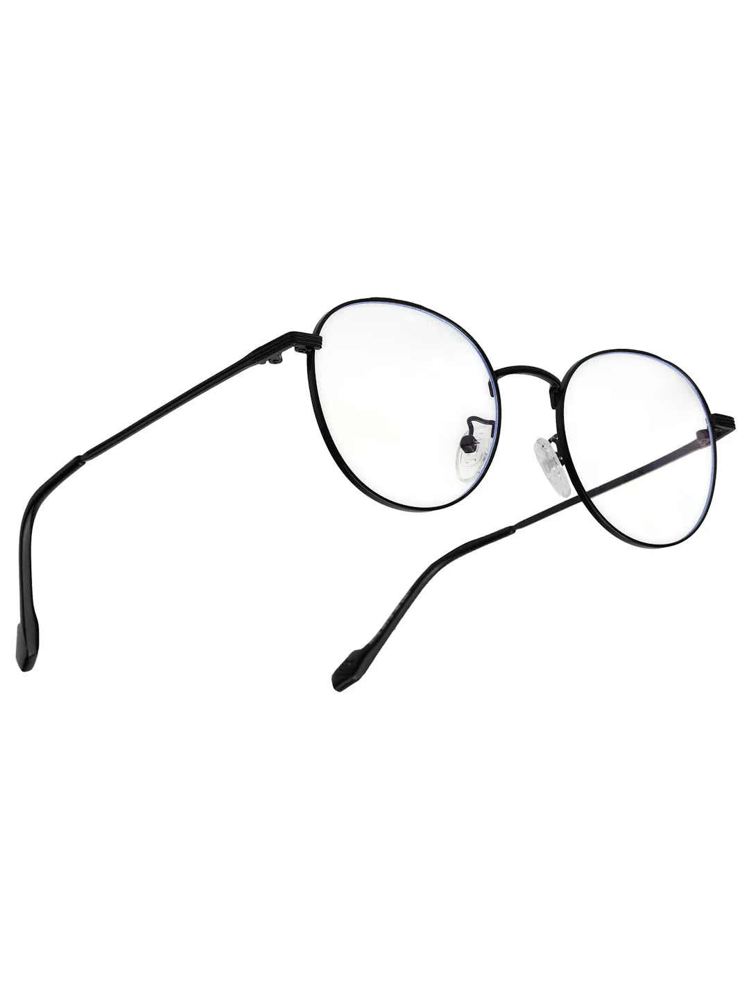 Galveris | Black Small Full Rim Round Computer Glasses for Men & Women [Blue Block]