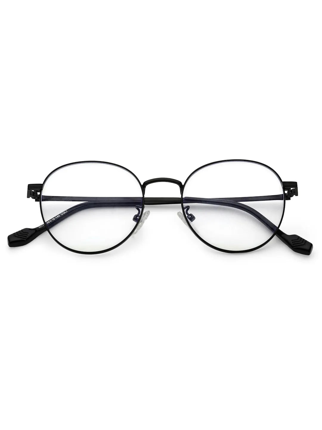 Galveris | Black Small Full Rim Round Computer Glasses for Men & Women [Blue Block]