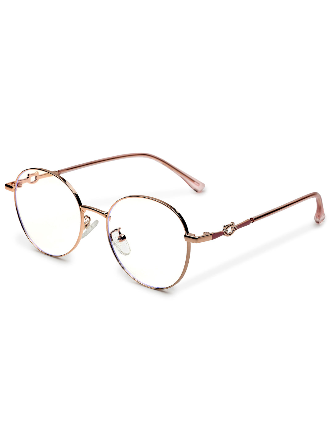 Astrid | Silver & Black Medium Full Rim Oval Computer Glasses for Men & Women [Blue Block]